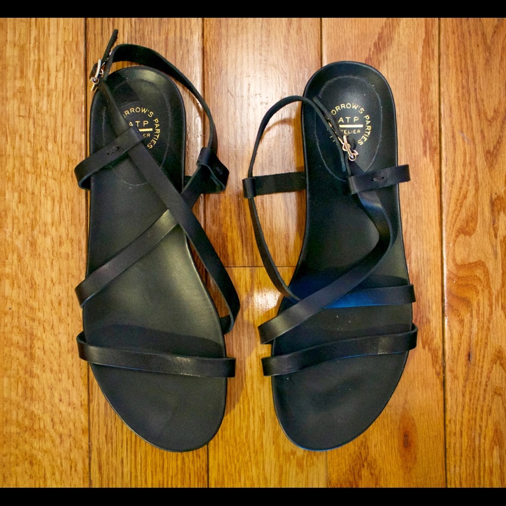 ATP Atelier Lana Sandal (Black Vachetta)